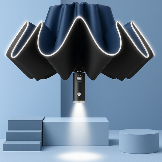 Mui Concept® – Premium Işıklı Rüzgar Geçirmez Şemsiye